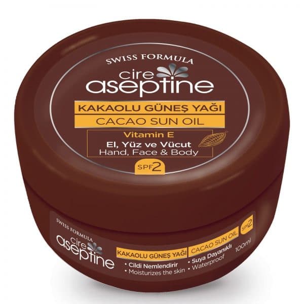 Cire Aseptine Kakaolu SPF 2 Güneş Yağı